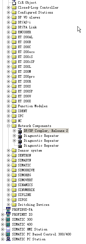 请教DP/DP COUPLER这样组态为什么不行？