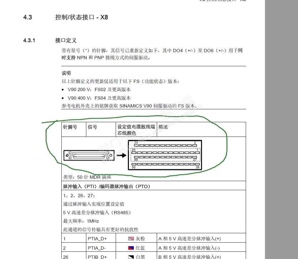 200smart和v90接线时x8接口的位置-工业支持中心-西门子中国