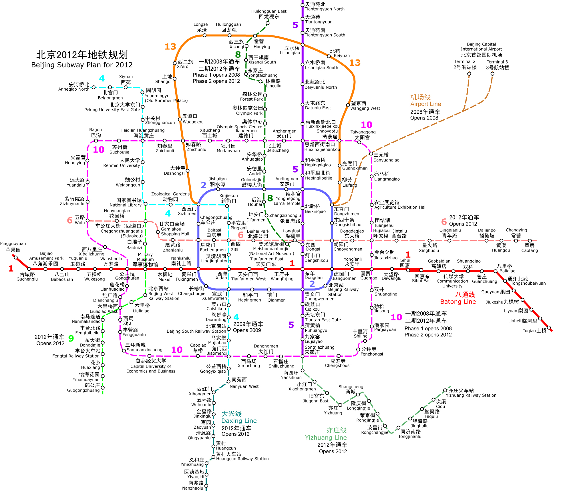 6号线线路图北京图片